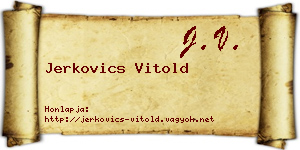 Jerkovics Vitold névjegykártya